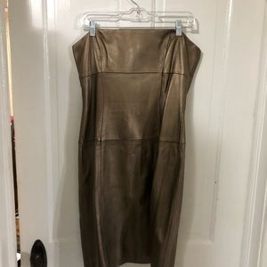 Bronze Leather Dress